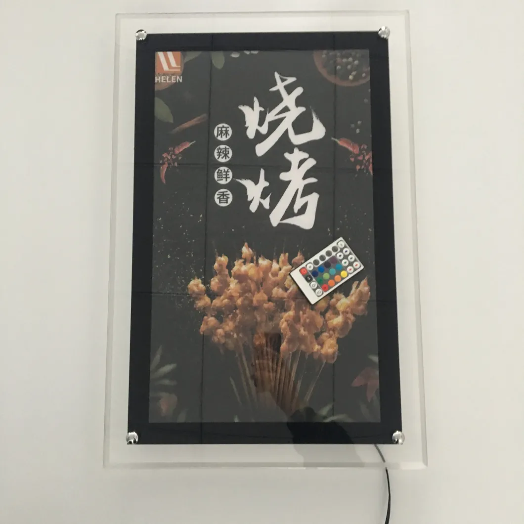 Customized Size RGB Control Crystal Frame LED Signage