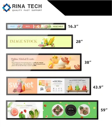 Écran de la barre LCD de l'étagère de supermarché